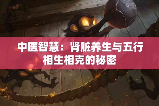 中医智慧：肾脏养生与五行相生相克的秘密