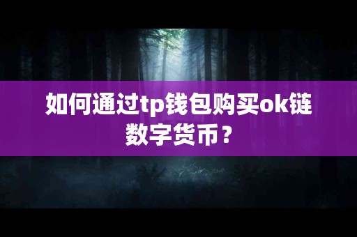 如何通过tp钱包购买ok链数字货币？
