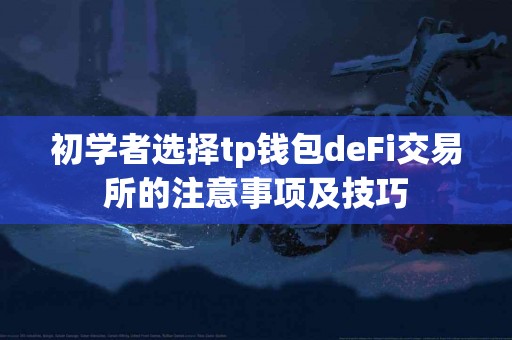 初学者选择tp钱包deFi交易所的注意事项及技巧
