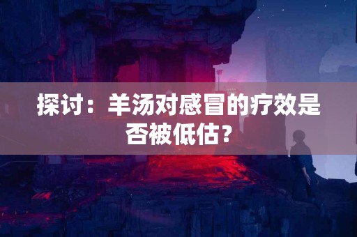 探讨：羊汤对感冒的疗效是否被低估？