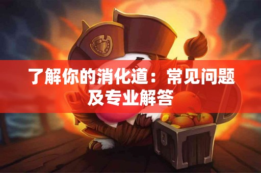 了解你的消化道：常见问题及专业解答